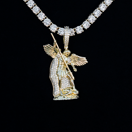 Saint Michael Pendant - Yellow Gold
