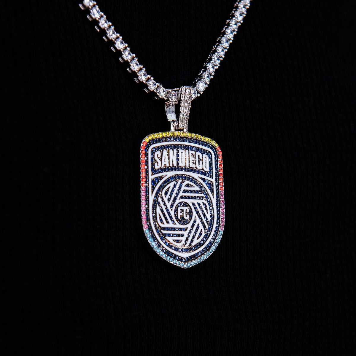 San Diego FC Official MLS Logo Pendant in White Gold