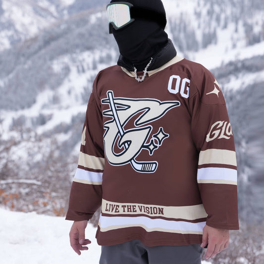 GLD Brown and Cream Hockey Jersey