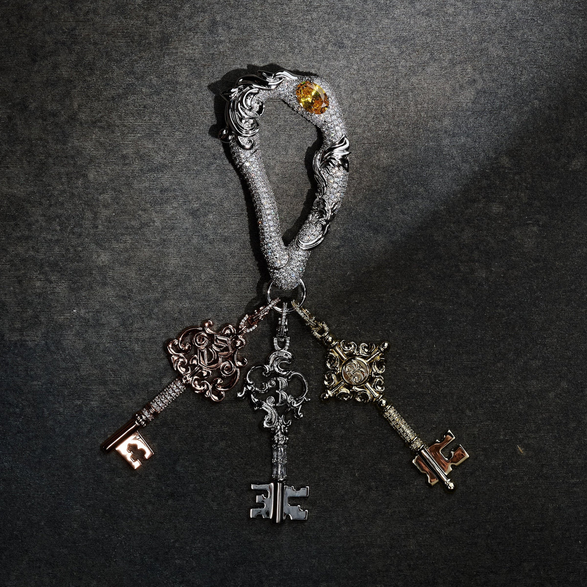 GLD X Bloody Osiris Moissanite Carabiner + Key Clip On Bundle