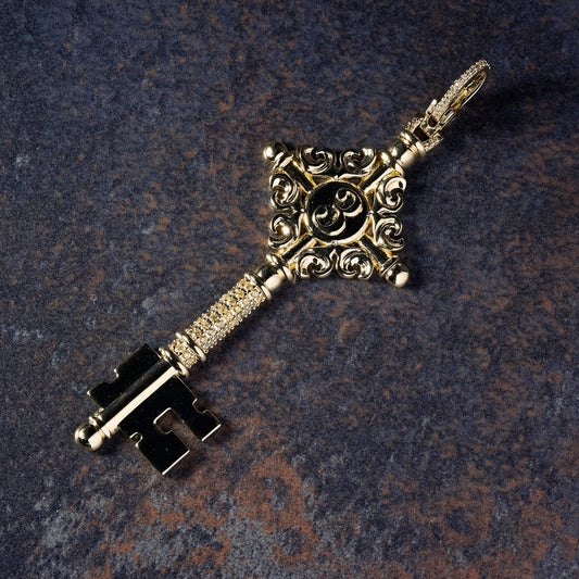 GLD X Bloody Osiris Iced Canary Key Clip On in Yellow Gold
