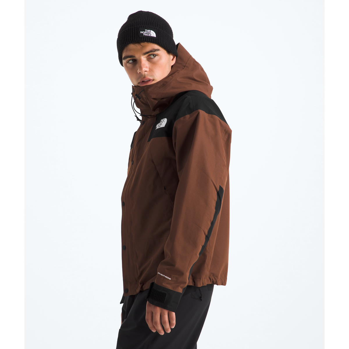The North Face Men's DRYVENT  Mountain Jacket in Ember Soil/TNF Black
