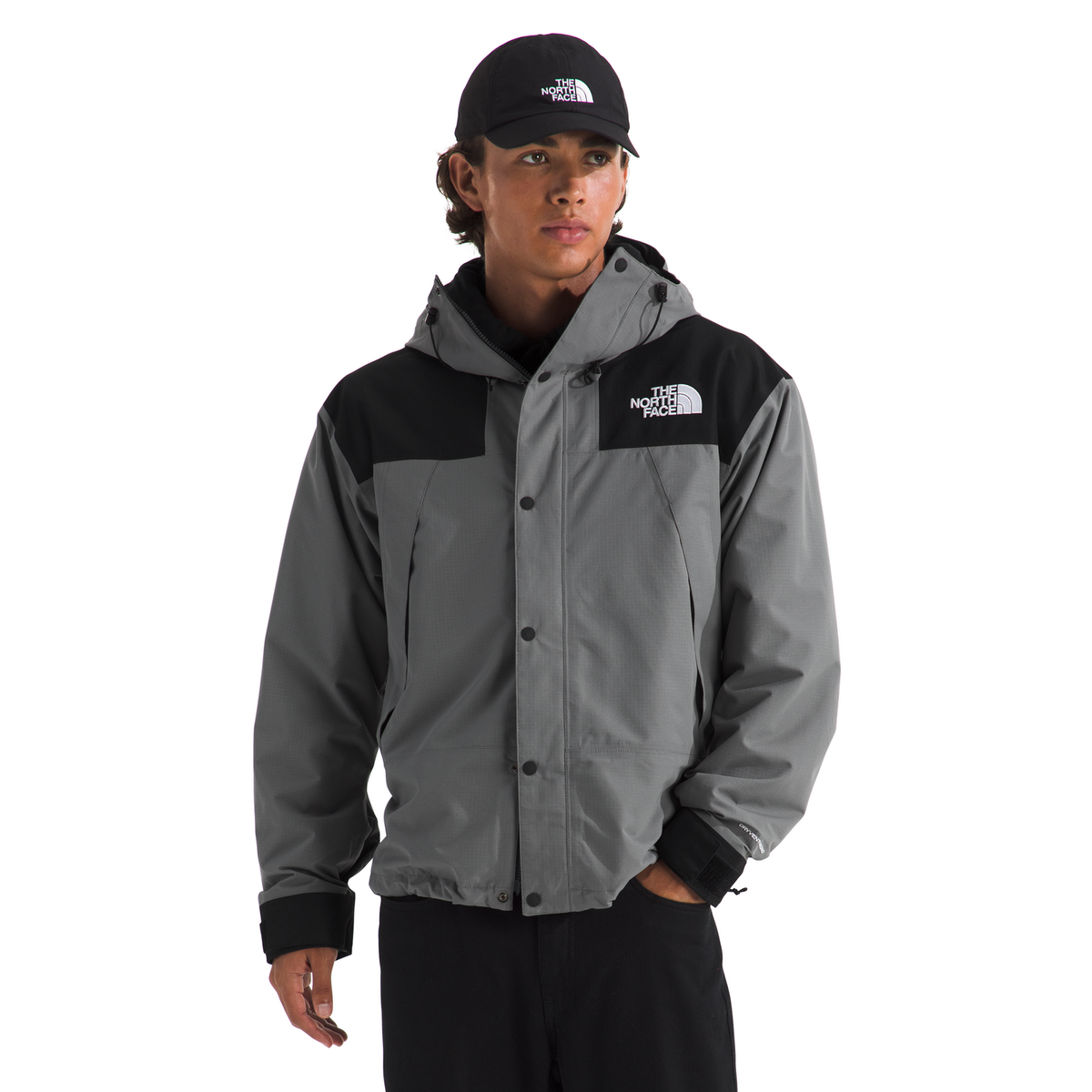 The North Face Men's DRYVENT Mountain Jacket in Smoked Pearl/TNF Black