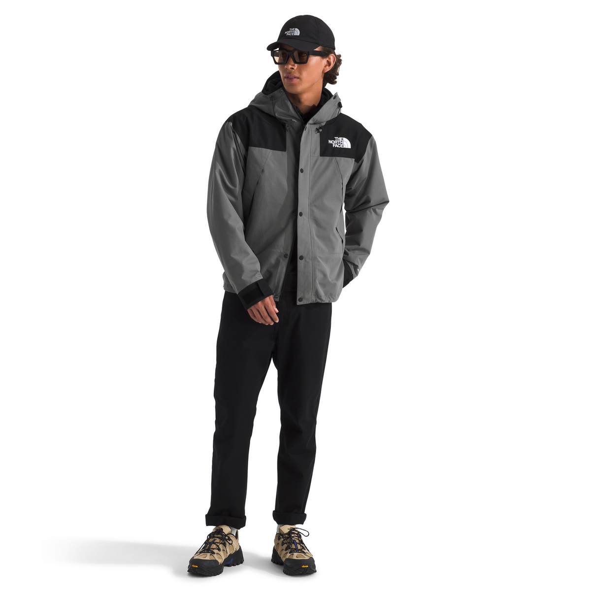 The North Face Men's DRYVENT Mountain Jacket in Smoked Pearl/TNF Black