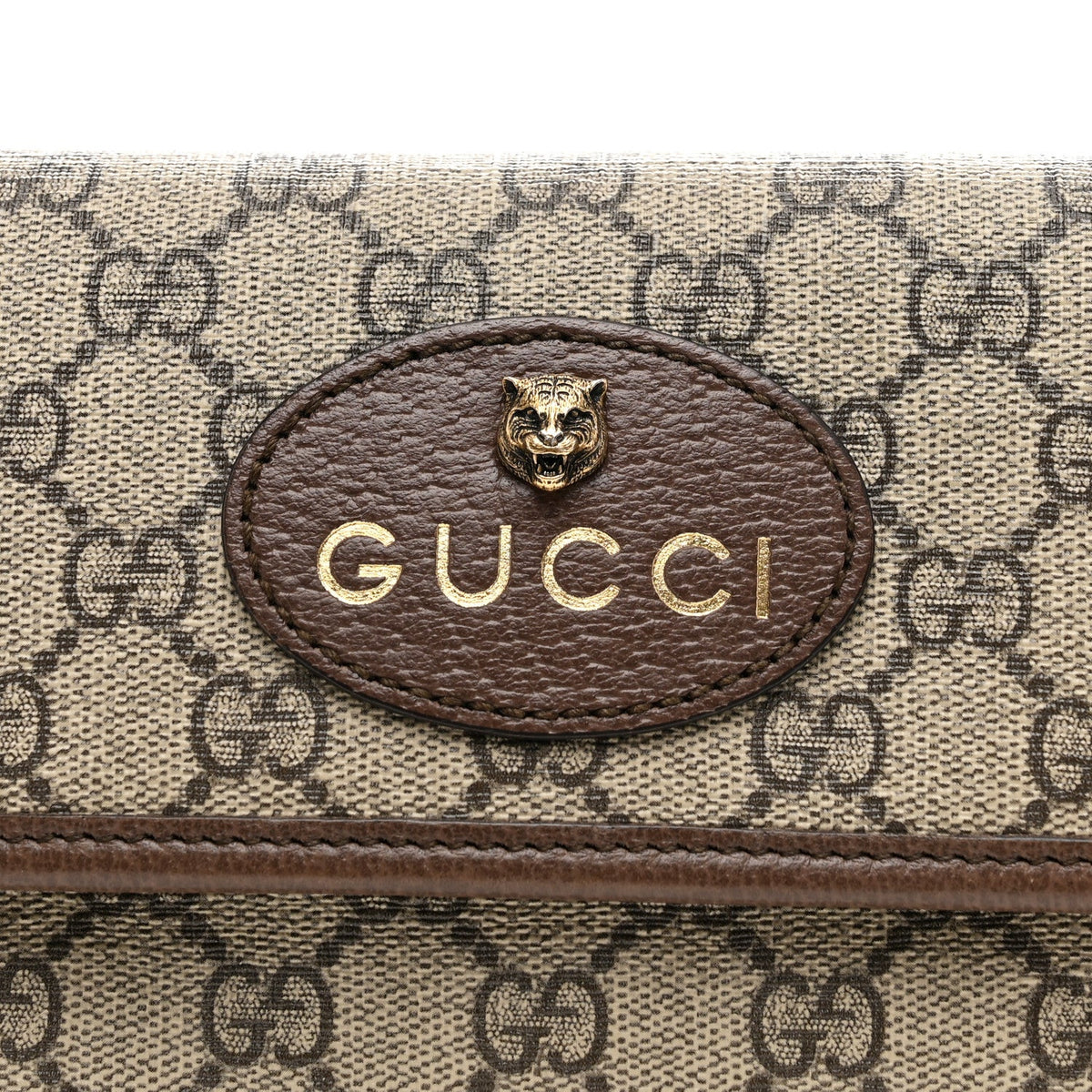 GG Supreme Monogram Neo Vintage Web Belt Bag Brown