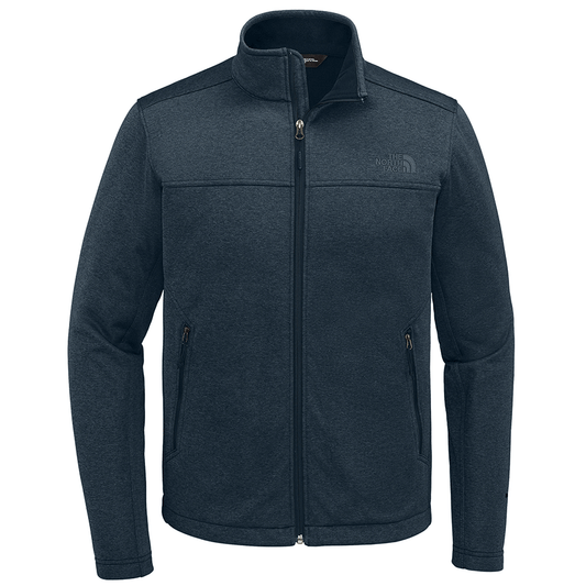 The North Face Men's Urban Navy Heather Chest Logo Ridgewall Soft Shell Jacket